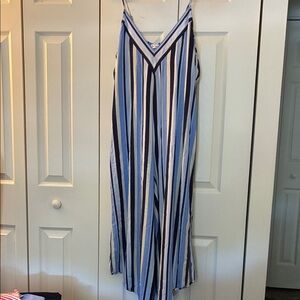 Eyeshadow Blue, White, & Yellow Jumpsuit